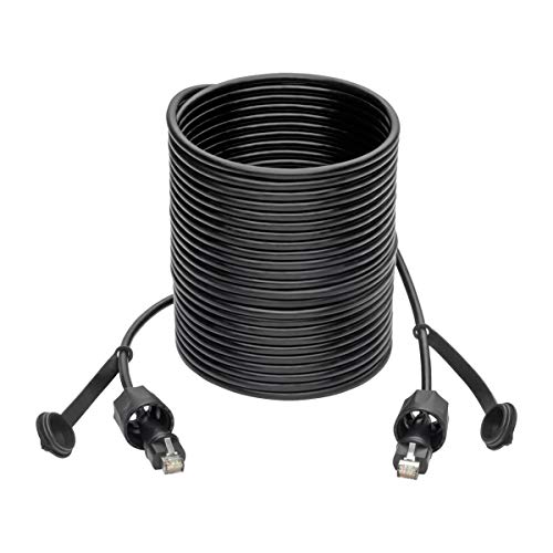 TRIPP LITE CAT5E/Cat6 Patch Cable RJ45 CMX Outdoor Industrial, 33' (N206-PC33-IND), Black