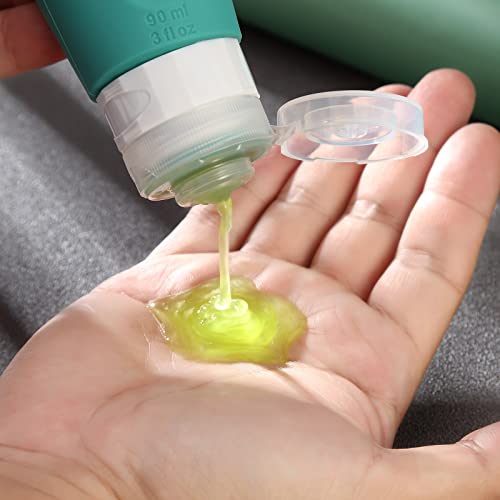 مراجعة Mrsdry: عبوات سفر 3oz طقم 4 — معتمدة من TSA، سيليكون قابل للعصر وخالية من BPA - الصورة 4