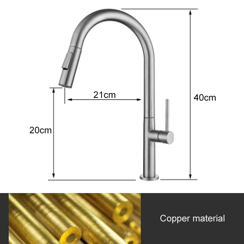 Robinet évier de cuisine eau chaude et froide à bec haut orientable