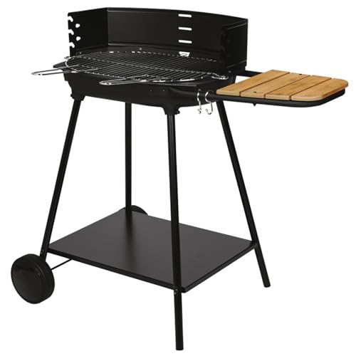 Barbecue à charbon de bois SOMAGIC BASILIC - Cuve en fonte - Grille en acier chromé - Pour 10 convives - Dimensions grille: 50,5 x 33 cm - Fabriqué en France