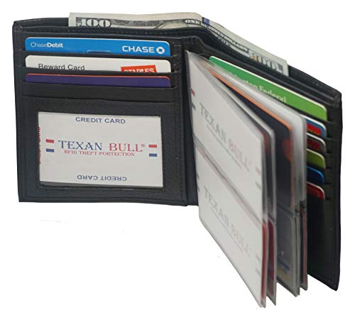 Hipster Mens Wallet Leather European Bifold With Heavy Duty Vinyl Wallet Insert2