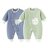 [HAYAHARU] ベビー服 長袖 カバーオール 新生児服 綿100% 赤ちゃん ロンパース ベビー 前開き 男の子 女の子 可愛い 着替え便利 寝巻 出産祝い 0-18ヶ月