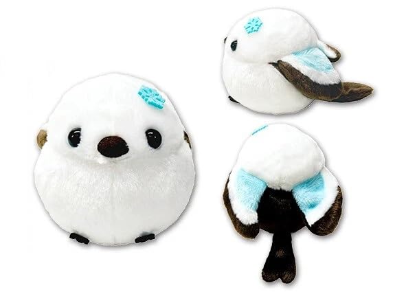 Amuse Fukufuku Shimaenaga Snow Fairy Shima-chan Plush Toy 4.7in White