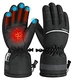 TANSTC Winter Gloves Men Women Waterproof Touchscreen Ski Gloves, Thermal Snow Gloves with Windproof Cuff, Cold Weather Gloves for Cycling, Running, Hiking, Snowboarding, Skiing