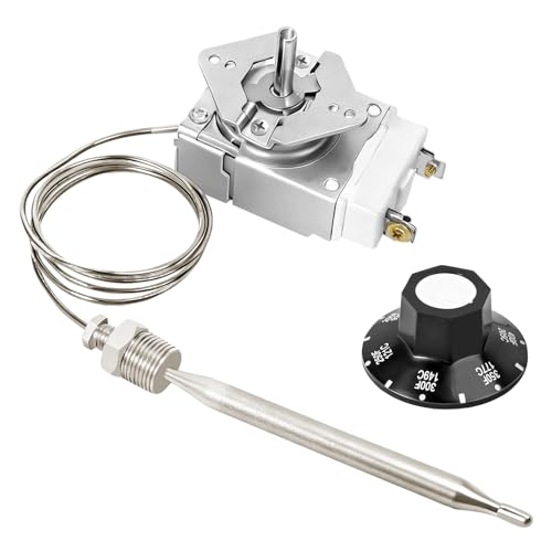 RX-2-24 Thermostat, Millivolt Control Compatible with Adcraft Atosa Robertshaw Deep Fryers, 3/8" MPT Stuff Box, 200-400F Replacement for Atosa 301030004 00-913153 RX-2-24 RX-10-24 RX-2-30 Thermostat