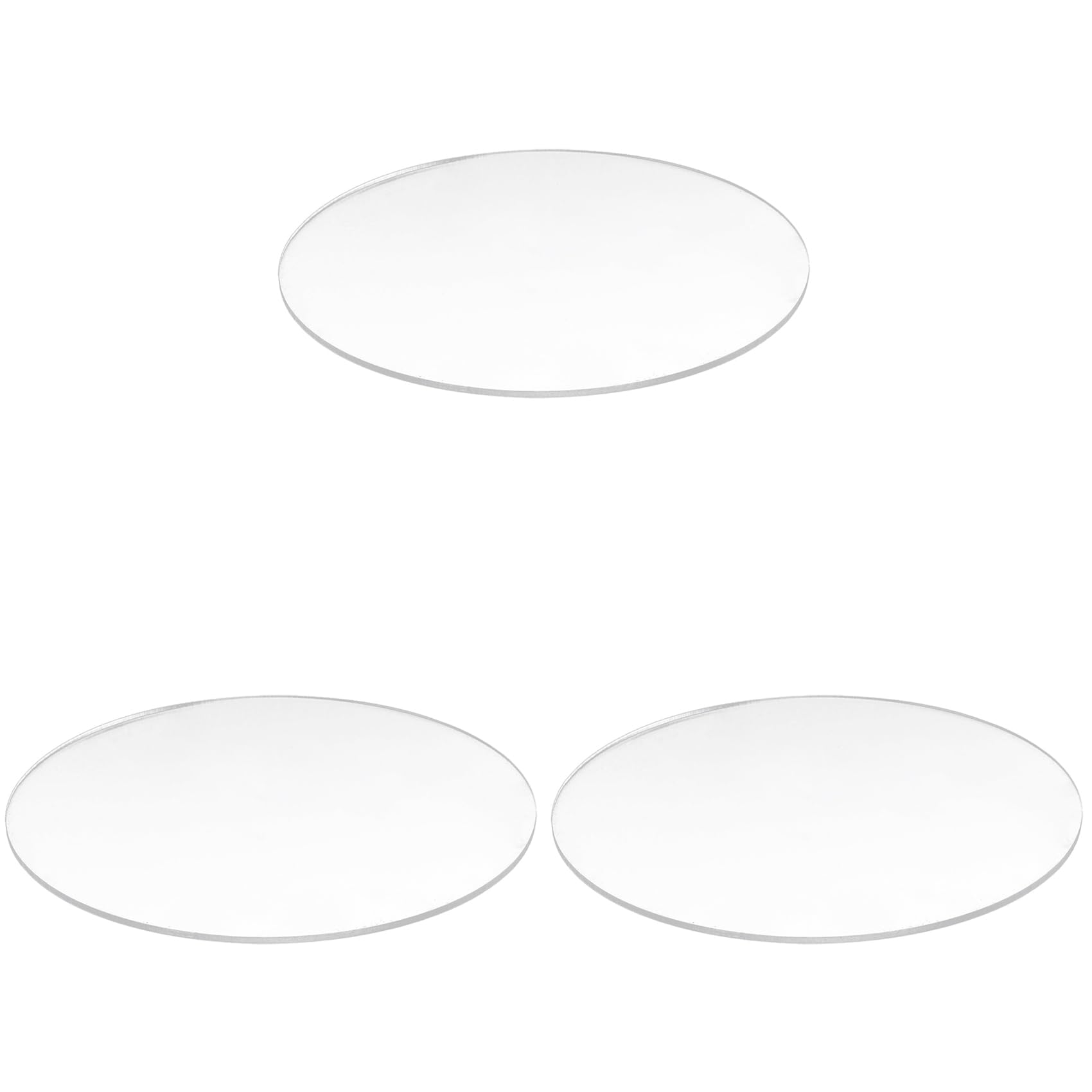 Ijsdnvjndx Transparent 3X 3Mm Thick Mirror Acrylic Round Disc Diameter:85mm