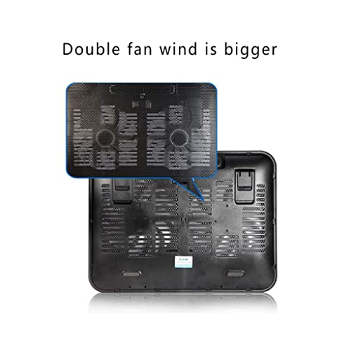 Base refrigerante portátil para notebook con dos ventiladores silenciosos miniatura 3