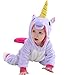 Doladola Bébé Garçon Filles Flannelle Animal Pyjama À Capuche Licorne Unésies (Violet, Taille (18-24 Mois))