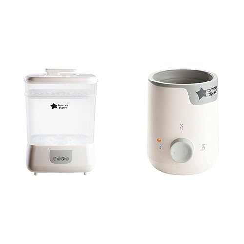 Tommee Tippee Esterilizador eléctrico de vapor avanzado para biberones mata virus y el 999 de las bacterias ciclo de esterilización de 5 minutos