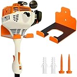 JNIHEEP Garage Organizer Trimmer Rack, Garden Power Tool Hanger Weed Whackers Holder Wall Mounted for Grass Trimmer, Hedge Trimmer, Garage Trimmer, Garden Tools,1 Pack(Orange)