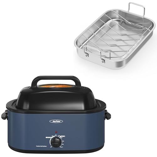 Image of Sunvivi 24QT Blue Roaster Oven and 15.6