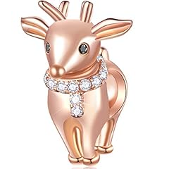 Rose Gold Reindeer Charms