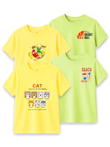 Image of Kidbea Bamboo Unisex Kids T-Shirt Ultra-Soft Premium Half Sleeve Graphic Tee for Boys & Girls, Casual Summer Wear for Toddlers & Kids
