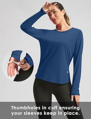Image of Women's Sun Shirts UPF 50+ Long Sleeve UV Protection Shirt Lightweight Quick Dry Workout Hiking Tops for Women