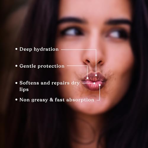 Image of Kridha Organic Shea Butter Lip Balm for Dry & Chapped Lips - Deep Moisturizing & Nourishing Lip Care with Natural Shea Butter - Smooth, Soft & Hydrated Lips - Chemical-Free, Non-Sticky Lip Balm for Men & Women - 8g
