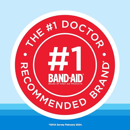 BAND-AID Brand Adhesive Bandages Flexible Fabric, Comfortable Sterile Protection & Wound Care for Minor Cuts & Burns, Jingle Anniversary Tin, Assorted Sizes, 50ct - 9