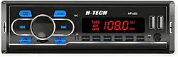 H-Tech Aparelho de som automotivo auto rádio FM HT-1023 com 2 USB, Blutooth e controle remoto