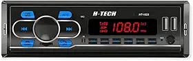 H-Tech Aparelho de som automotivo auto rádio FM HT-1023 com 2 USB, Blutooth e controle remoto