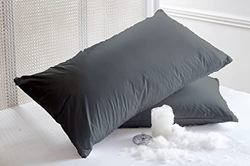 Extra Deep 30 cm Elastic Fitted Sheet Bed Sheets For Mattress Single Double King Size (dark Gray, PILLOWCASES (50X75CM))