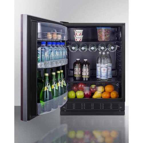 Summit FF6BK2SSRSIFLHD 24” Wide ADA Undercounter Refrigerator 5.5 cu.ft. with Panel-Ready Door (Panel Not Included) Automatic Defrost Operation, and Deluxe black interior (Panel Ready- LHD) on Fridge.com