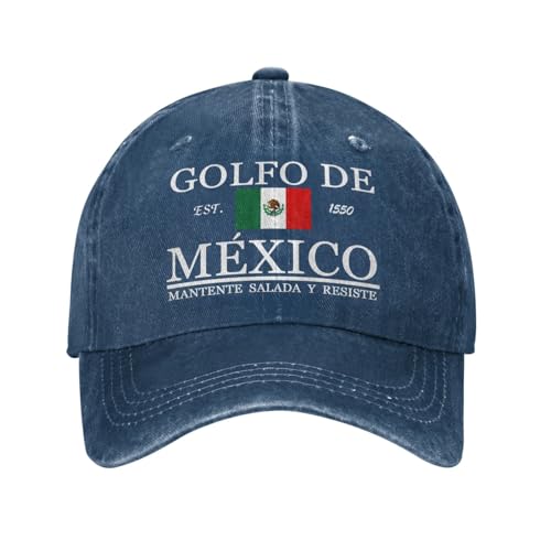 Gulf of Mexico Hat Gulf of Mexico Baseball Cap for Men Women Navy Blue