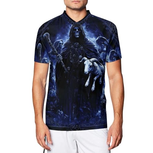 Camiseta deportiva Grim Reaper Sheep para hombre con diseño de oveja original