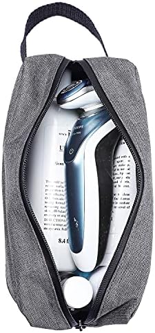 Toiletry Bag for Men, Etercycle Portable Travel Wash Bag, Waterproof Toiletries Cosmetic Organizer Bag, Gym Shaving Shower Bathroom Bag, Dopp Kit Make Up Bag with Handle (Grey)