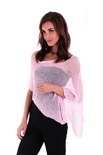 Image of SHU-SHI Womens Sheer Knit Poncho Shrug Lightweight Cover Up One Size Fits Most