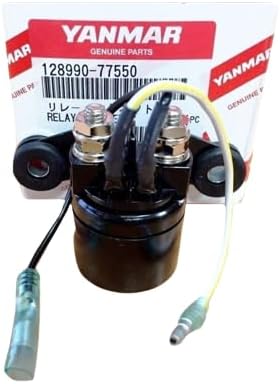 Yanmar 128990-77550 12V Starter Magnetic Relay - Used for 13JH4E, 3JH5E, 4JH4, 4JH5E, 2YM15, 3YM20, 3YM27, 3YM30 Engines Models - Replace Yanmar Starter Magnetic Relay 120270-77511 Genuine OEM