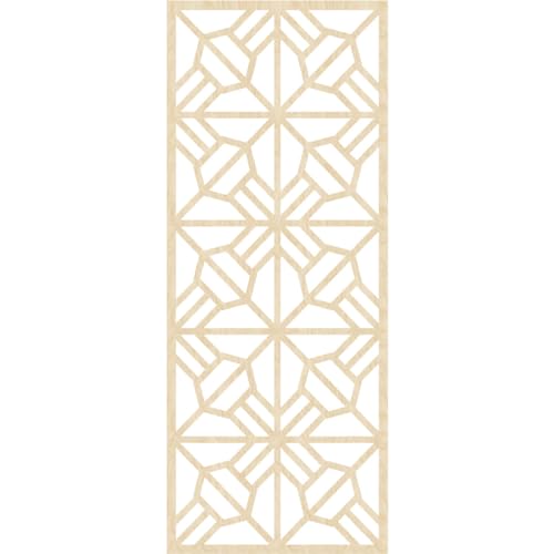 Image of 27 3 /8 inchW x 69 3 /8 inchH x 3 /8 inchT Auburn Decorative Fretwork Wood Wall Panels, Birch