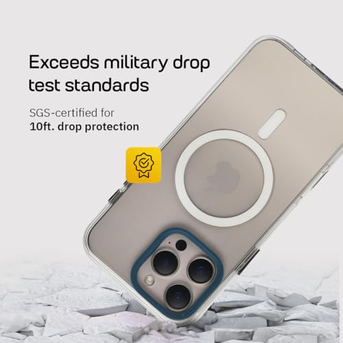 Image of Totem Tempered Glass Clear X Case For iPhone 15 Pro Max Back Cover|Everclear Technology|Lifetime Anti-Yellowing|Customizable Design|10 Ft+ Drop Protection|Magsafe Compatible|iPhone 15 Backcover |