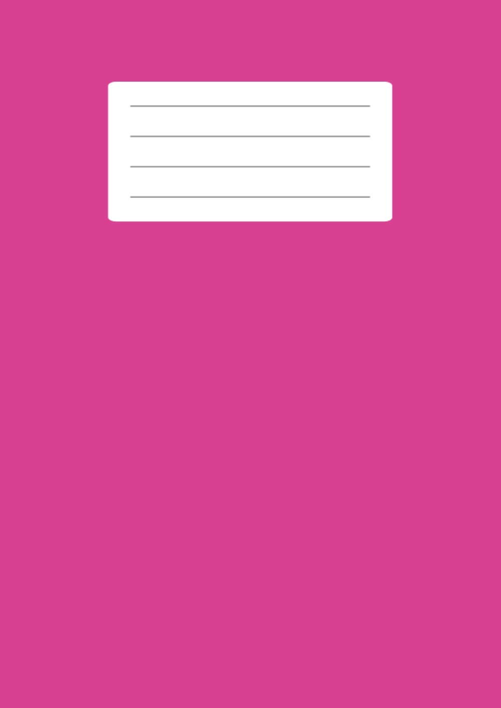 15mm Squared Exercise Book A4: 15mm (1.5cm) Squares/Quad/Grid Ruled Paper School Notebook Exercise Books for Kids/ Children, 100 Pages A4, 90gsm, School Maths - Pink Cover