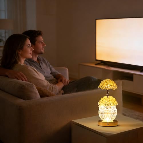 Image of Artificial Baby's Breath Flower Lamp Night Light for Bedroom Bar Coffee Shop Wedding Decor, Gifts for Women Mom Daughter Grandma Aunt Girlfriend Friend Birthday Christmas Valentines Mothers Day