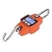 Hängende 300 kg Handwaage, Digitale Gepäckwaage mit 3 Modi (kg/g/oz) Hakenwaage Tragbare Mini Hängewaage mit 300 kg Tragfähigkeit Elektronische Waage mit beleuchtetem Display (Orange)