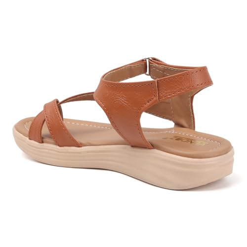 Image of Vendoz Women Stylish Slippers Wedges I Flat Slip on Sandals I Stylish and Casual for Everyday use I Comfortable & Lightweight for Girls & Ladies