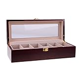 6 Fächer für Ihre Uhren und andere kleine Schmuckstücke wie Armbänder, Ringe, Ohrringe und so weiter.