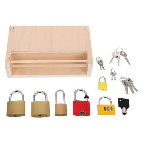 Jeu Éducatif Montessori en Bois ifundom Boîte à Cadenas et Clés pour Enfant