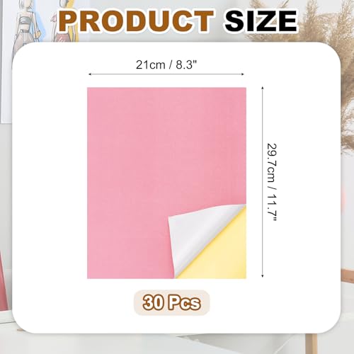 Papier autocollant vinyle imprimable anti-bavure rose clair imperméable