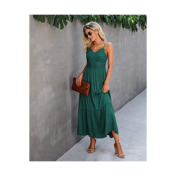 Dokuritu-Womens-Beach-Crochet-Lace-Maxi-Dress-Summer-Spaghetti-Strap-Maxi-Dress Dokuritu Womens Dresses Beach Crochet Lace Maxi Dress Summer Spaghetti Strap Long Wedding Guest Dresses for Women Vacation Outfits 2023(DarkGreen,M)