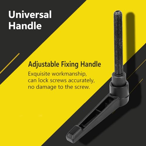 Image of Clamping Lever Handles, M6 Thread Stainless Steel Adjustable Fixing Handles for Machine Tools and Welding Equipment Black 25mm Knob 4 Pack