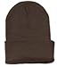 Blank Long Cuff Winter Beanie, Brown