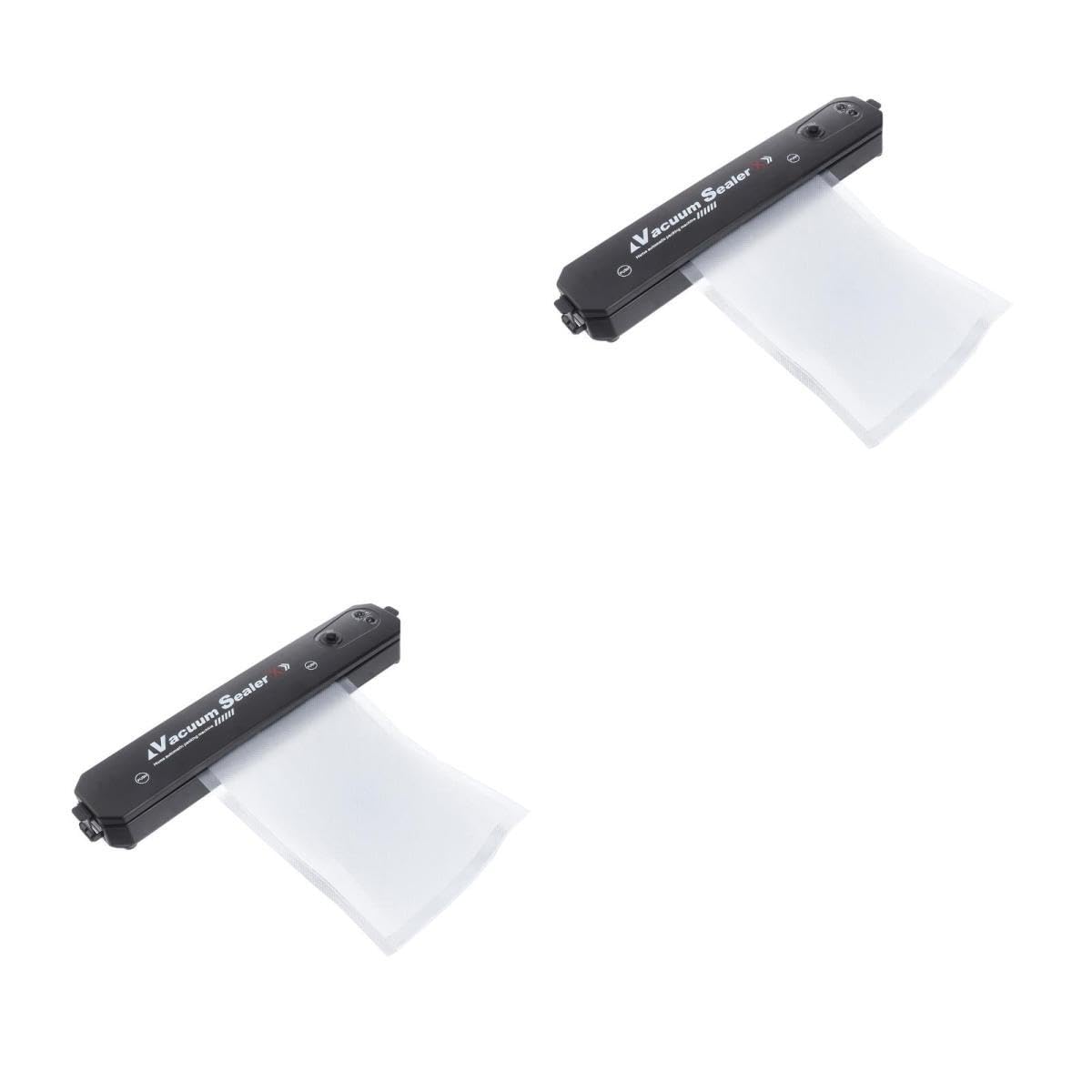Ciieeo 2 Set Macchina Sottovuoto Elettrica Portatile per Alimenti Sigillatura Automatica Compatto Include Sacchetti per Cucina