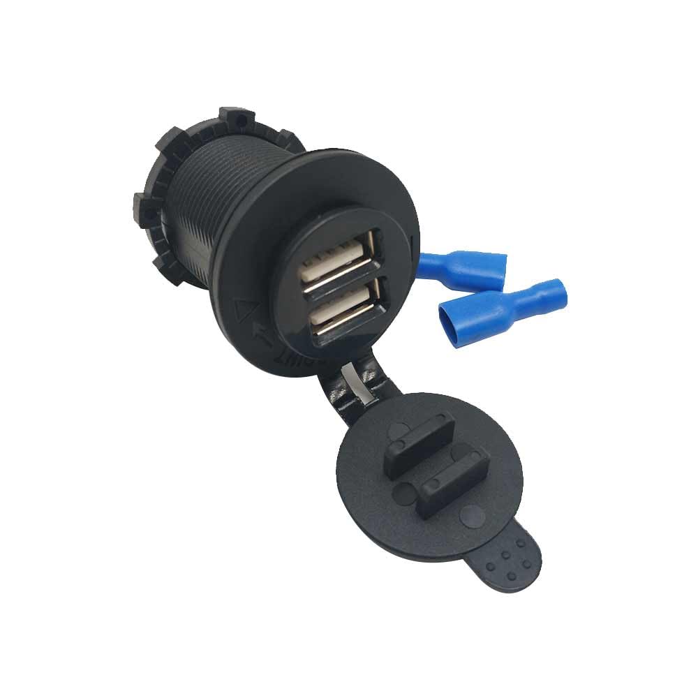 Dual USB Car Charger Power Charging Socket with Dual USB Ports Waterproof USB Port USB Charger Socket for Marine Truck Motorcycle Car etc