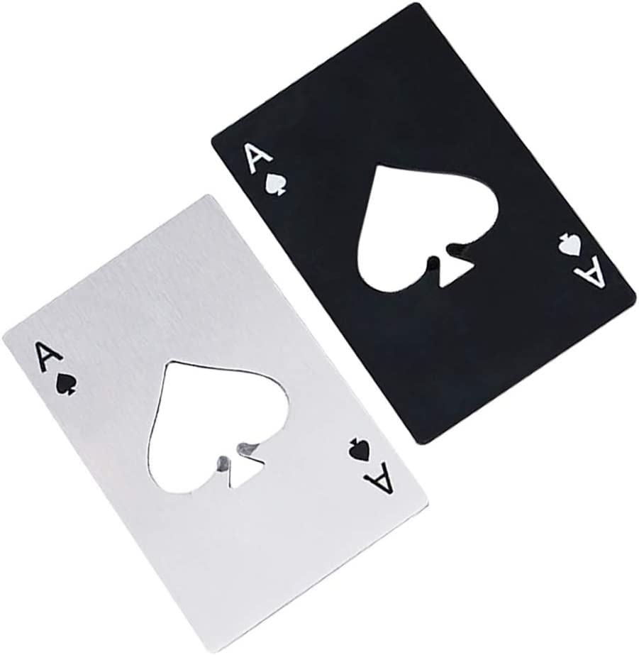 Valkyrie Poker Kart Maçı As'ı Paslanmaz Çelik Şişe Açacağı Siyah