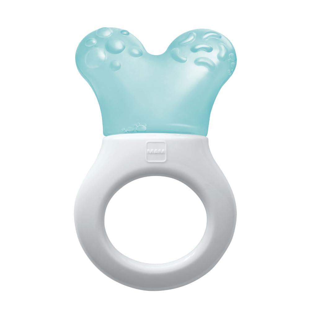 MAM Mini Cooler & Clip, Dentaruolo Rinfrescante e Clip, Massaggiagengive, Azzurro