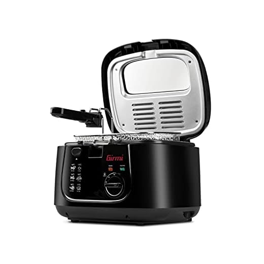 Girmi FG21 Friggitrice, 1800W, 2,5 L, Antiaderente, Nero