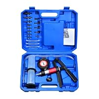 Zoomtools Kfz Vakuumpumpe Druckpumpe Bremsenentlüftungsgerät Bremsenentlüfter Unterdruck Prüfgerät für Auto, LKW und Motorrad Bremse Entlüften Vakuum Druckprüfer Set Vakuumtester Kit Handpumpe
