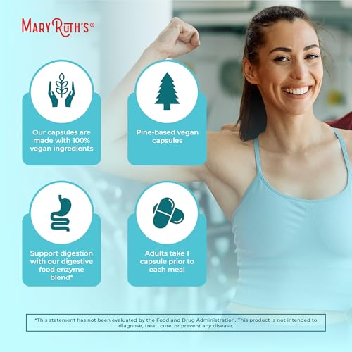 MaryRuth Organics Digestive Enzymes | Up to 2 Month Supply | Vegan Digestive Health Aid and Gut Health Enzyme Complex | Over 12 Enzymes | Vitamins B6 & B12 - Thumbnail 3