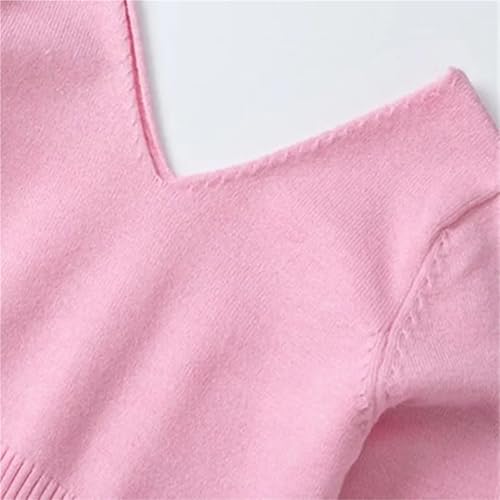 Girl's Ballet Sweater Cardigan High Waist Ballet Warm Up for Leotards V Neck Long Sleeve Pullover Knit Crop Top Sweatshirt for Pilates Yoga Workout(Black,160(135-145cm Height)3