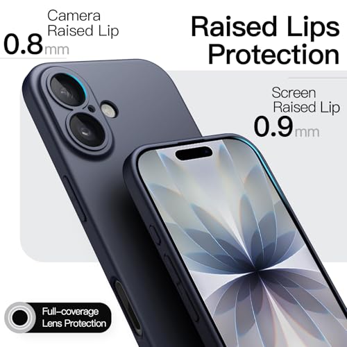 Image of JETech Slim Case for iPhone 17 6.3-Inch, Ultra-Thin Lightweight Minimalist Phone Cover with Camera Lens Protection, Matte Anti-Fingerprint Finish (Deep Blue)